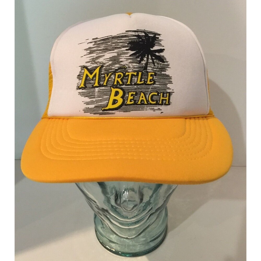 Vintage Myrtle Beach South Carolina Trucker Hat Cap - Mesh Back -Snapback